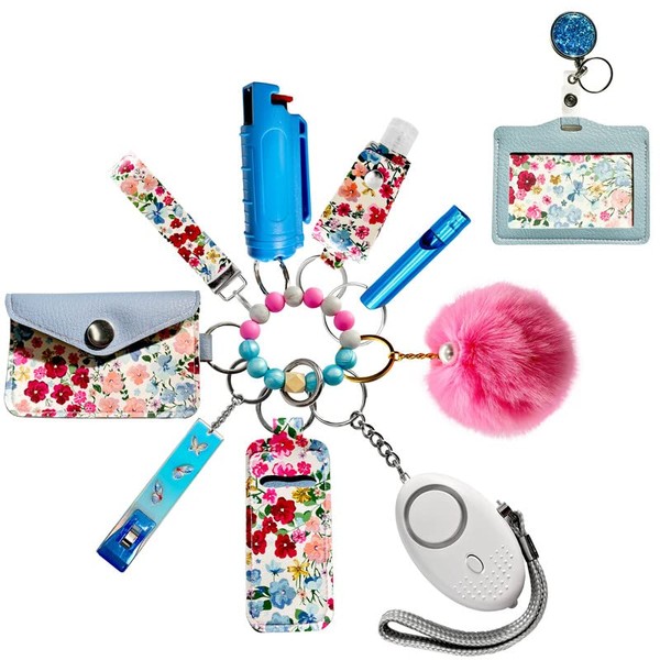 Auxu Keychain Set for Women and Girls Includes Beaded Wristlet,