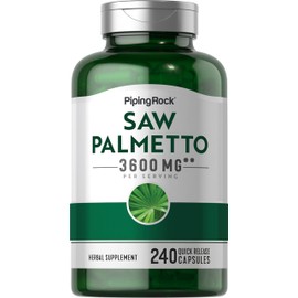 Piping Rock Saw Palmetto Extract | 3600 mg | 240 Capsules | Herbal Supplement | Non-GMO, Gluten Free