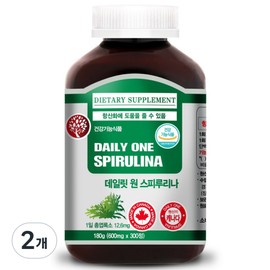 Natural365 Daily One Spirulina 180g, 2 units, 300 tablets / 내츄럴365 데일리 원 스피루리나 180g, 2개, 300정