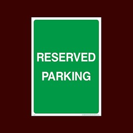 Reserved Parking Plastic Sign with 4 Pre-Drilled Holes (P17) - No Parking, Private Property, Visitor, Customer, Car Park, Reserved