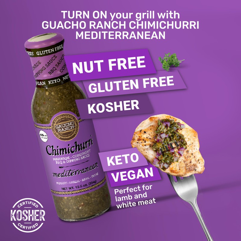 Gaucho Ranch Chimichurri Sauce Mediterranean | Chimichurri Seasoning Mix of