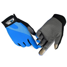 FD-SPORT Guantes de Disco Volador Ultimate Grip y Guantes de Disco, Transpirables, Antideslizantes, para Deportes, Ciclismo, Golf, mejoran Las Mantas y Las capturas 1 par, Azul, Large
