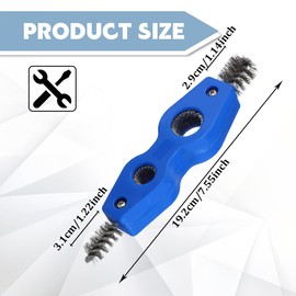 Lyxheth 4 in 1 Car Battery Cleaning Brush, Car Battery Terminal Cleaner, Anti-Rust Auto Battery Cleaner with Steel Wire, Battery Cleaner Tool Car Accessories for Cleaning Auto Battery Post (Blue)