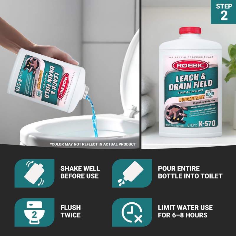 Roebic SMP-1000-PAK-1 Complete Septic System Maintenance Kit: 4 Quarts, Pack