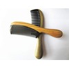 Myhsmooth GBZBYBMT Handmade No Static Black Buffalo Horn Comb with