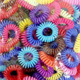 Spring hair tie telephone cord hair tie elastic hair band 1P / 스프링 헤어끈 전화선 머리끈 고무줄 헤어 밴드 1P