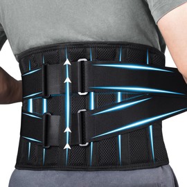 Cinturón de Soporte Lumbar,Soporte lumbar para Hombres y Mujeres,Faja Lumbar para Espalda para Alivio del Dolor de Hernia Discal,Ciática y Escoliosis 