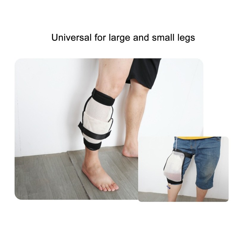 Catheter Leg Bag Holder with Elastic Strap Breathable Mesh Large
