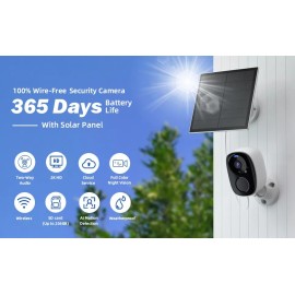 RICHCHO 2K Solar Security Cameras Wireless Outdoor Solar Outdoor Camera SD/Cloud Storage