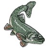 Fish Green Carp Sew-On Patch for Iron-On or Sew On