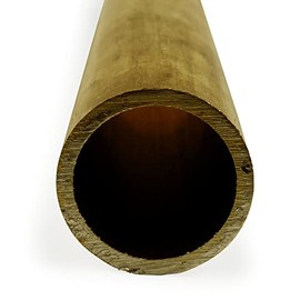Brass Round Tubing, H58 Temper, 3/8" OD, 0.245" ID, 0.065" Wall, 36" Length, OnlineMetals