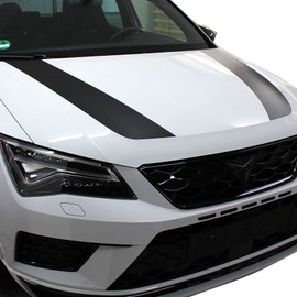 Finest Folia Decorative Sticker Car Rear Panel Bonnet Side Stripes Car Wrapping (Carbon, D089 Bonnet)