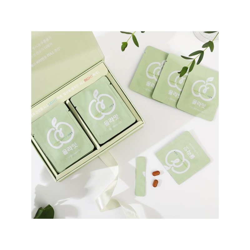 올라잇 그린 30포 다이어트 영양제 풋사과 애플페논 Allight Green 30