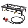 RustyVioum Double Burner, Portable Propane Gas LPG BBQ Cooker with