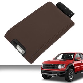 CROSSDESIGN Center Console Armrest Lid Cover Brown Compatible with Ford F150 2009-2014/Fit Lincoln Mark LT 2010-2014/Fit Flow Through Consoles Only 9L3Z1506024CC