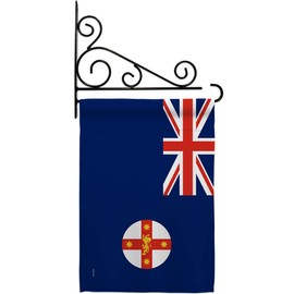 States of Australia New South Wales Garden Flag - Set Wall Holder Regional Territory Tony Couch Sydney Oceania Country Particular Area - House Banner Small Yard Gift Double-Sided 13 X 18.5
