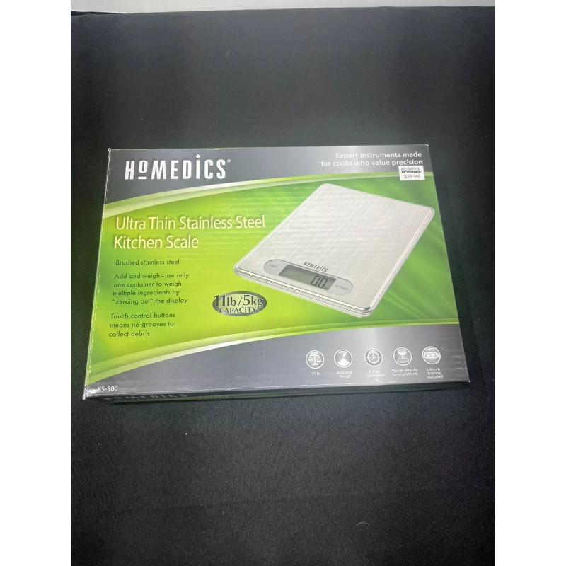 Homedics Ultra Thin Stainless Steel Kitchen Scale FedEx Logo 11