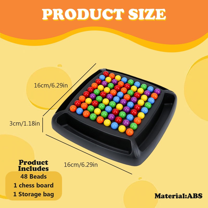 GUTERTOP Intellectual Chessboard Double Duel, Rainbow Ball Board Games, Rainbow