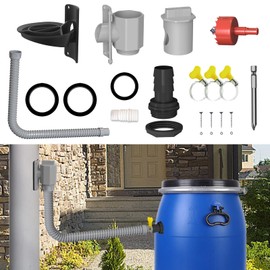 Rainwater Diverter Kit, Water Butt Filler Kit for Downpipes, Rainwater Collector, Connects Downpipe to Water Butt, Water Collection System Catch Rain Water for Outdoor, Fits Round Downpipes
