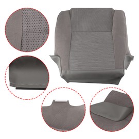 AUTOKAY Cloth Driver Bottom Seat Cover Gray Fits for Toyota Tacoma 2009-2015 - Manual