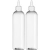 BRIGHTFROM Twist Top Applicator Bottles, 8 OZ Crystal Clear, Squeeze