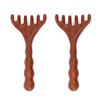 2pcs Wooden Scalp Massagers, 5.7x2.7in Portable Deer Antler Head Scalp