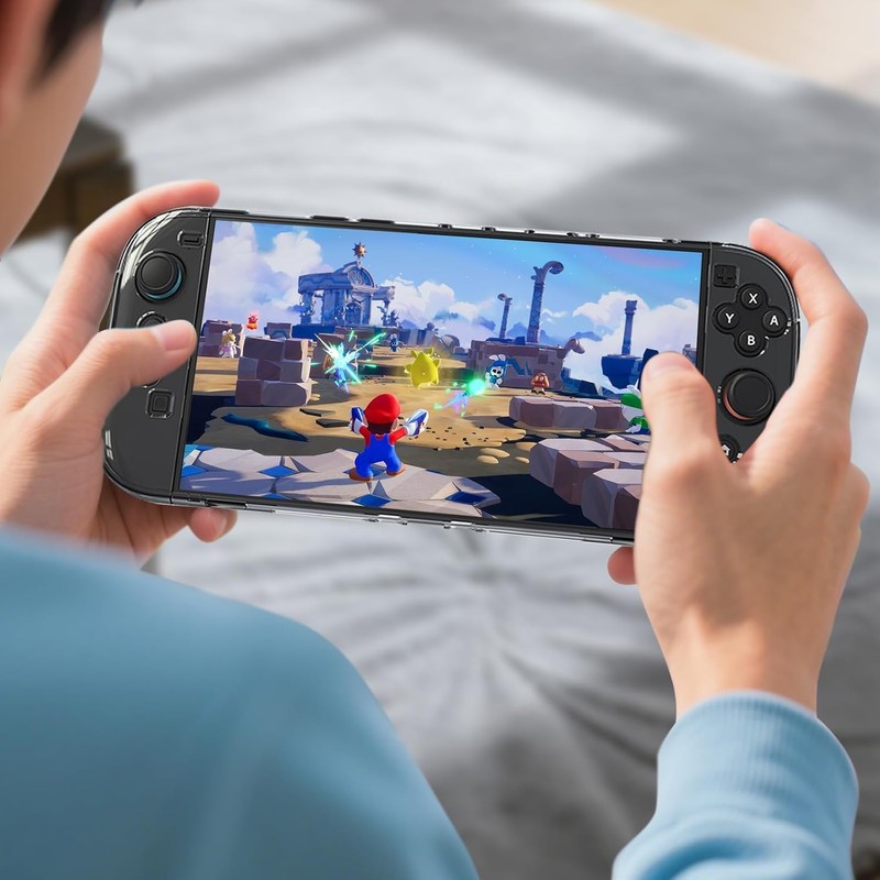 Switch2 スプリットケース 透明TPU NS2 ゲーミングコンソール保護カバー 落下と傷に強いフルカバーデザイン Joy-Con対応 取り外し可能 冷却穴位置 　分体式設計