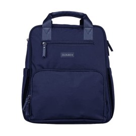 JuJuBe Nature Babe Diaper Bag Backpack with Portable Baby Changing Pad, Sustainable Multi-Function Travel Bag for Bottles, Diapers, Pacifier, Made with 24 Recycled Plastic Bottles, Navy