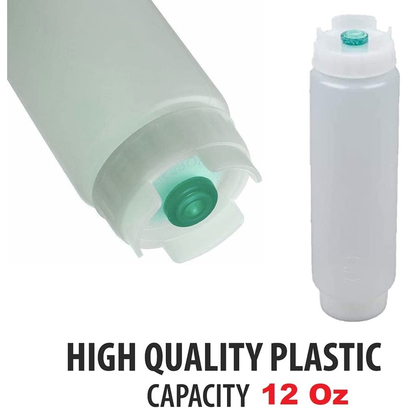 12 Pack FIFO 12 oz Squeeze Bottles