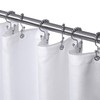 Lameirose 3 in 1 Shower Curtain Set, 72x84 White Shower