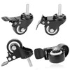 MySit 4pcs Stem Casters M8x25 with Brake Lock | 2