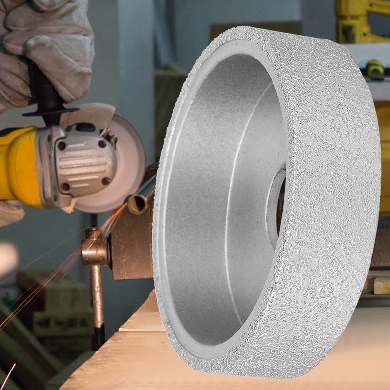 7.3cm Brazed Diamond Edge Grinding Wheel Flat Grinding Wheel for