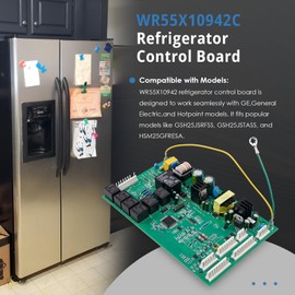 Upgrade WR55X10942C Control Board from Factory Retail Box Compatible with Ge Refrigerator Main Control Board/Motherboard Replace WR55X10942P WR55X11130 WR55X10552 WR55X10656 WR55X10996 WR55X11072