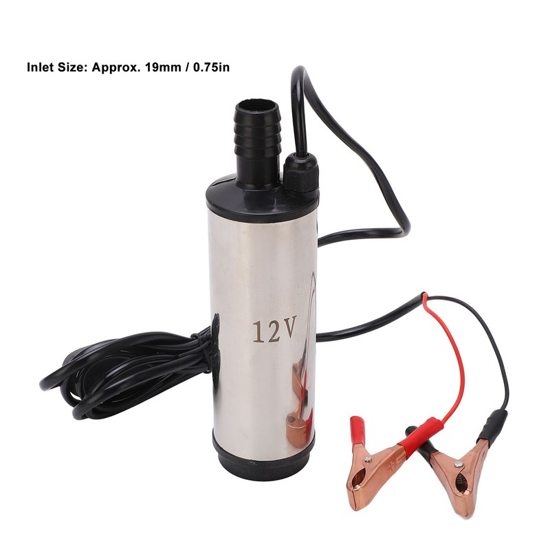 DC 12V Mini Refueling Pump with Filter Stainless Steel Diesel