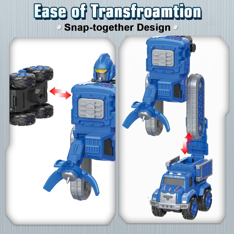 Drefirsa 5-in-1 Outer Space Transform Trucks Robot Toy, Robot Action