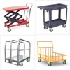 LONGRUNFORU 5" x 2" Industrial Casters, Polyurethane on Aluminum Wheel,