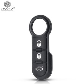 HooRLZ 1 Pcs 3-Button Car Key Rubber Pads For Fiat 500 Peugeot Boxer Citroen Relay Bravo Doblo Ducato Panda Grande Punto, Black Key Pad For Fiat Car Key Button Replacement, Remote Control Pad Fiat