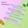 BAYTORY 8 Pcs Plastic Rulers 6 Inch, Small Acrylic Ruler,