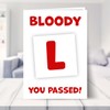 Congratulations Passed Driving Test Card for Him or Her -