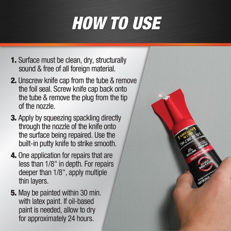 DAP Fast 'N Final Lightweight Spackling All-in-One Applicator, White, 3