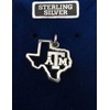 Wholesale Charms Sterling Silver 15x17mm Texas A&M University ATM Cut
