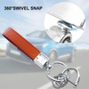 Vrasly Genuine Leather Car Keychain, Microfiber Leather Car Keychain, 3
