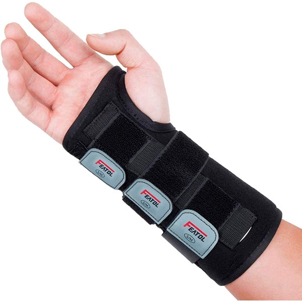 Wrist Brace for Carpal Tunnel, Adjustable Wrist Support Brace with Splints Right Hand, Small/Medium, Arm Compression Hand Support for Injuries, Wrist Pain, Sprain, Sports