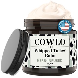 Cowlo Beef Tallow for Skin, Frankincense - 100% Grass Fed Tallow Moisturizer for Face, Organic Body Butter, Rosacea, Eczema, Babies (Herb-Infused/Unscented) 2 oz