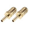 X AUTOHAUX 2 Pcs 16mm -6mm Straight Shaped Barb Brass