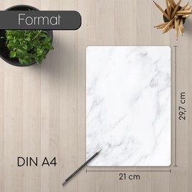 Writing Paper Set Marble Motif I 50 Sheets 90 g/m² DIN A4 I Stylish Writing Paper Versatile White Grey I Birthday Certificate Menu I dv1517