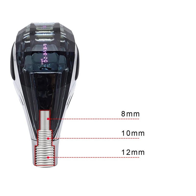 Sakali Diamond-Cut Crystal Car Gear Shift Knob Touch Activated LED