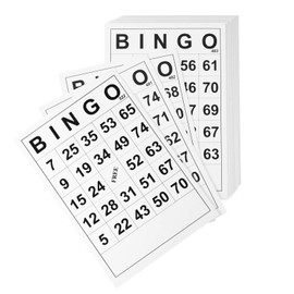 Gadpiparty Book Accessories 60Pcs Bingo Cards, Easy to Read Bingo Cards Bingo Paper Game Cards for Fun Bingo Gathering Party Favors, White Nativity Accessories