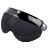 Bticx Universal 3-snap Retro Helmet Visor Windproof Sun Half Face