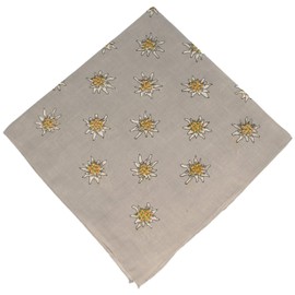 Hat Wide Edelweiss Costume Cloth Nickcloth 100% Cotton Cloth - 50 x 50 cm - Various Colours - 50 x 50 cm